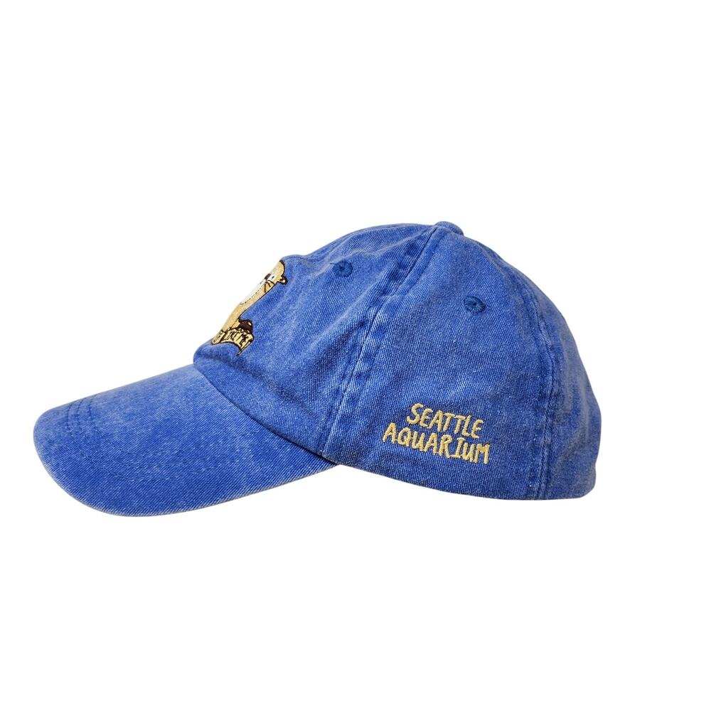 Vintage Seattle Aquarium Washington Strapback Dad Hat Embroidered Blue Cotton OS - Picture 4 of 11